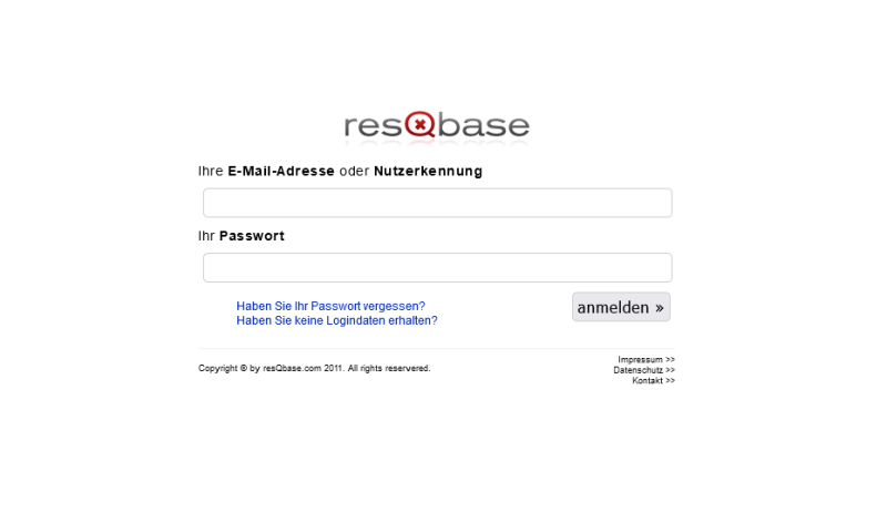 resQbase Login Version 2